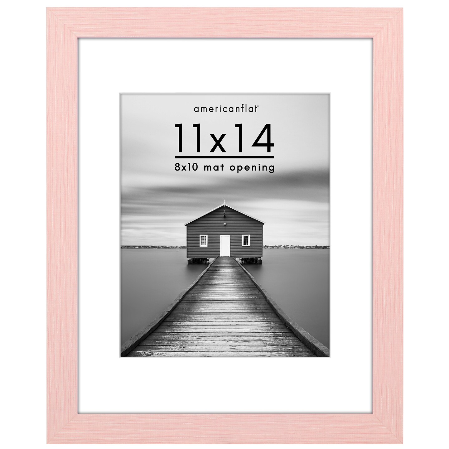 Americanflat Picture Frame with Wide Molding with Mat - Modern Wide Picture Frame - Plexiglass Cover - Hanging Hardware - Includes Easel