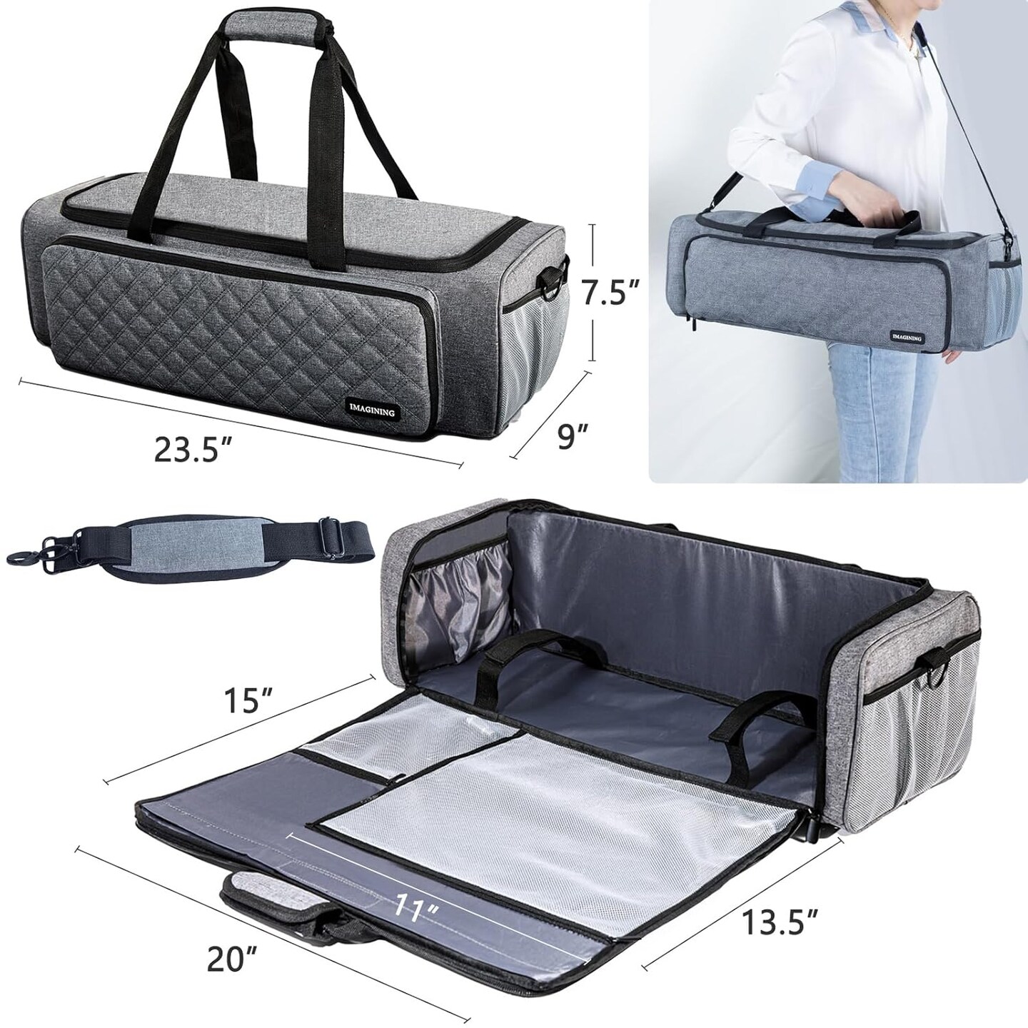 Carrying Case Bag Compatible with Cricut Maker, Maker 3, Explore Air 2, Explore 3, Large Opening Cricket Storage for Cricut Accessories and Suppliers