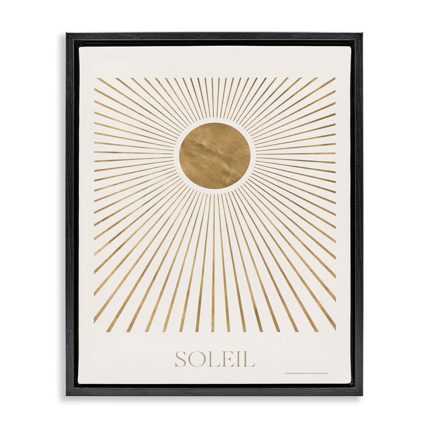 Stupell Industries Soleil Boho Sun Framed Floater Canvas Wall Art Design by Reinders