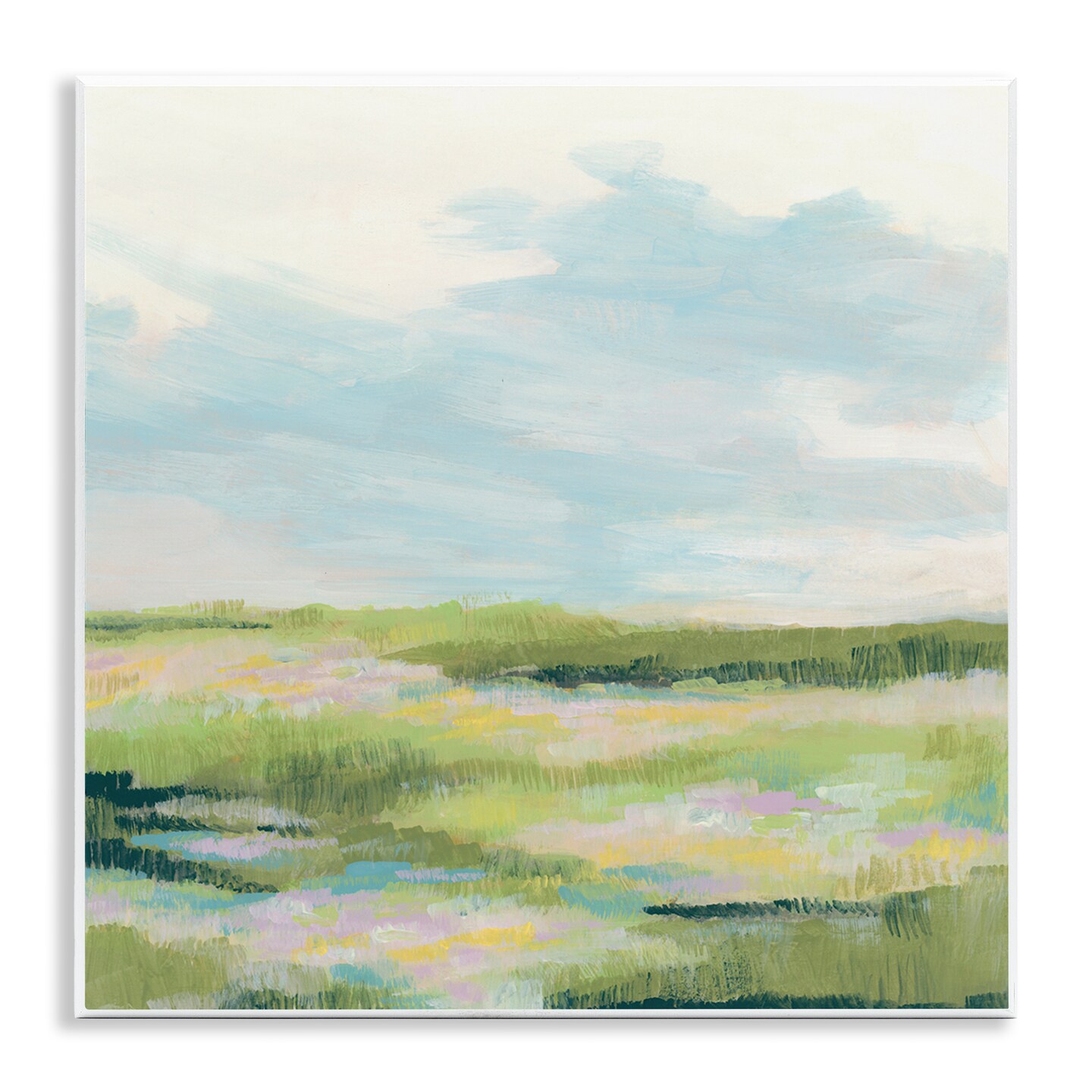 Stupell Industries Brushed Meadow & Sky Wall Plaque Art Design by June Erica Vess