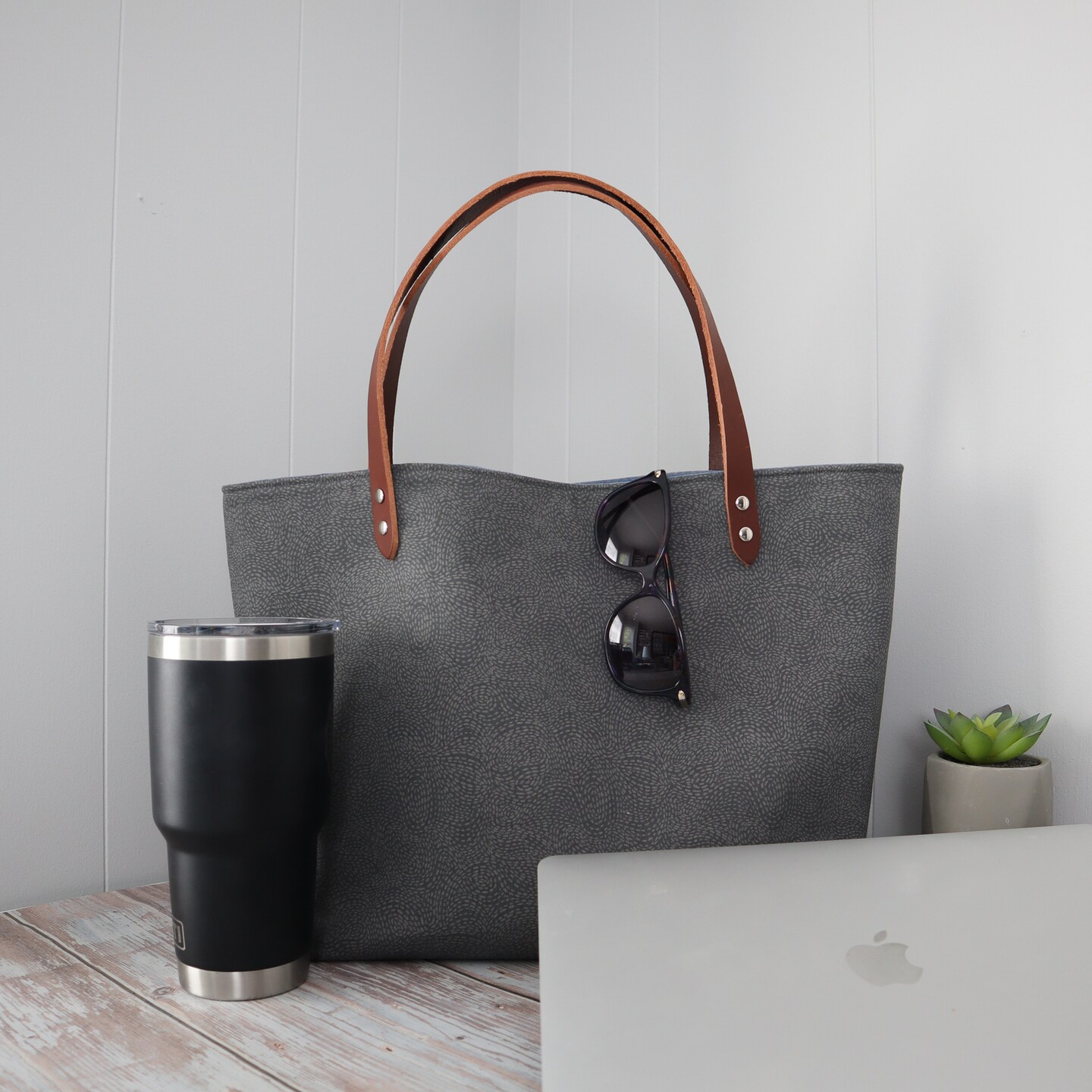 Crosscut Sewing Co.® Market Tote Bag Sewing Project Kit for Beginners with Fabric, Instructions and Video