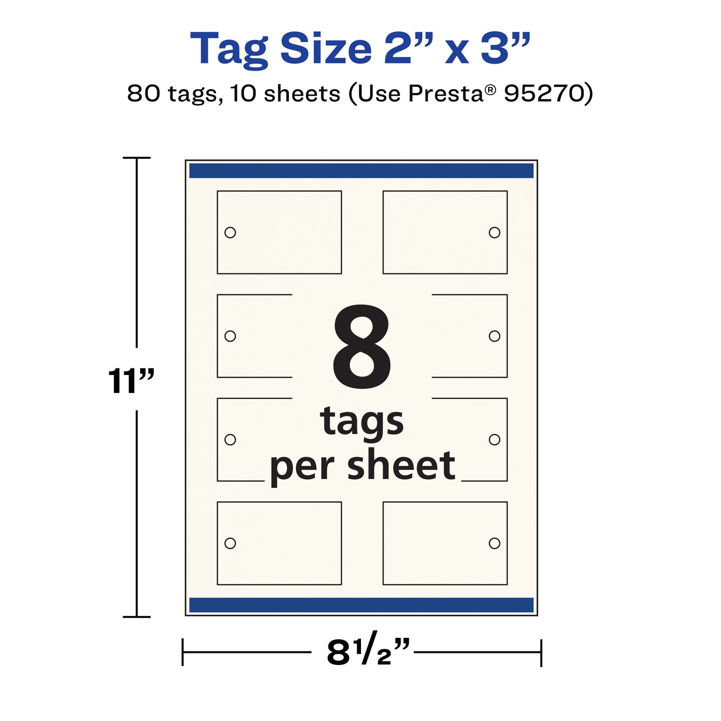 Avery 2&#x22; x 3&#x22; Rectangle, Matte Ivory Printable Tags