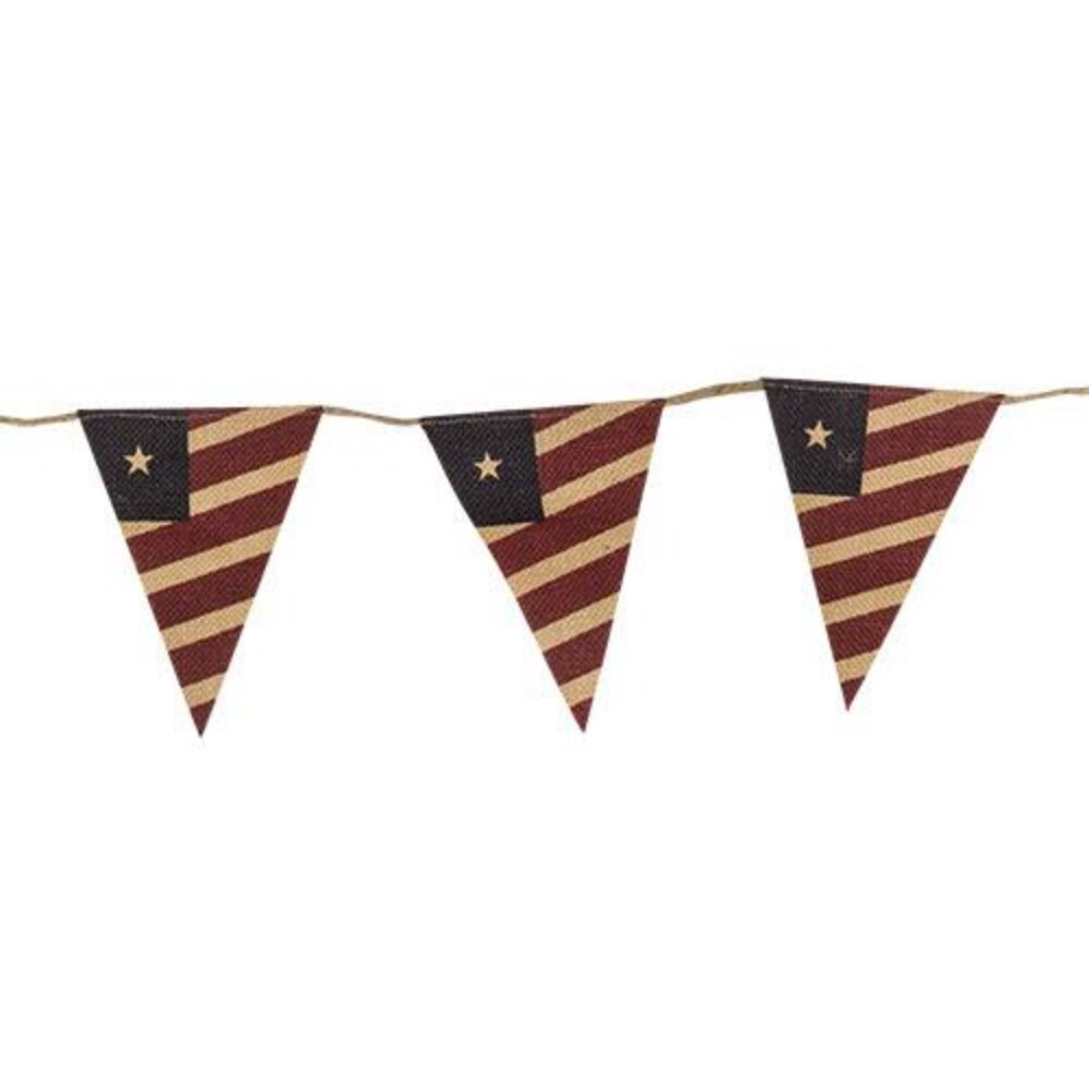 Burlap Pennant Flag Garland 6&#x27;