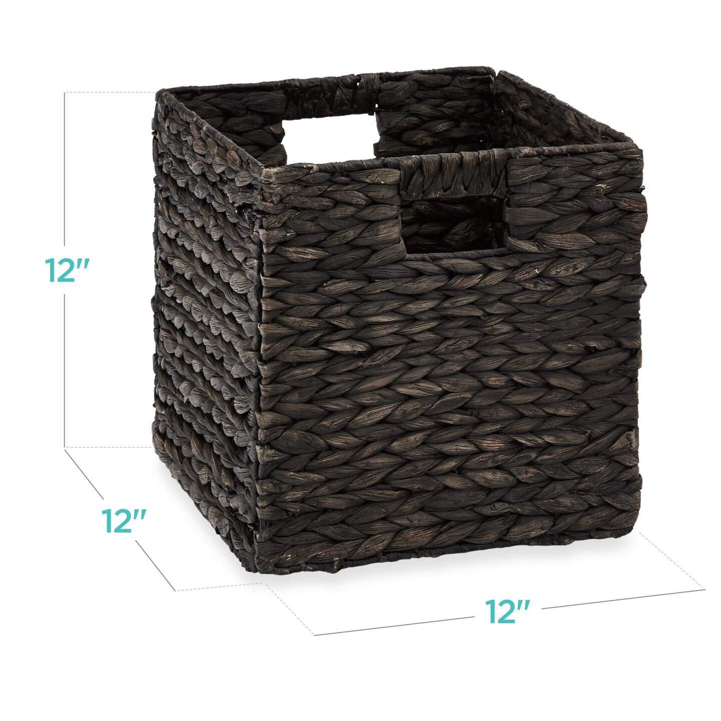 Best Choice Products 12x12in Hyacinth Baskets, Set of 5 Multipurpose Collapsible Organizers w/ Inserts