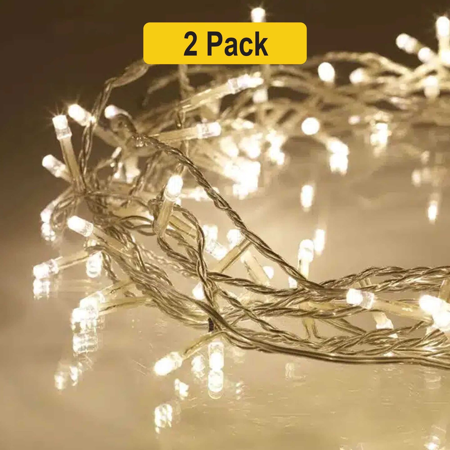 Premium 400 LED Multifunction String Lights — 96ft, Clear Cable, 8 Modes