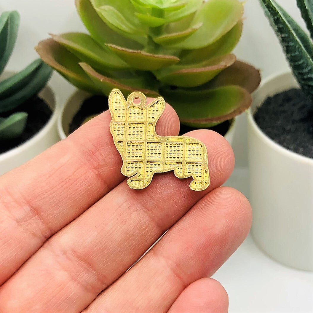 1, 4, 20 or 50 Pieces: Enamel Corgi Pet Dog Charms