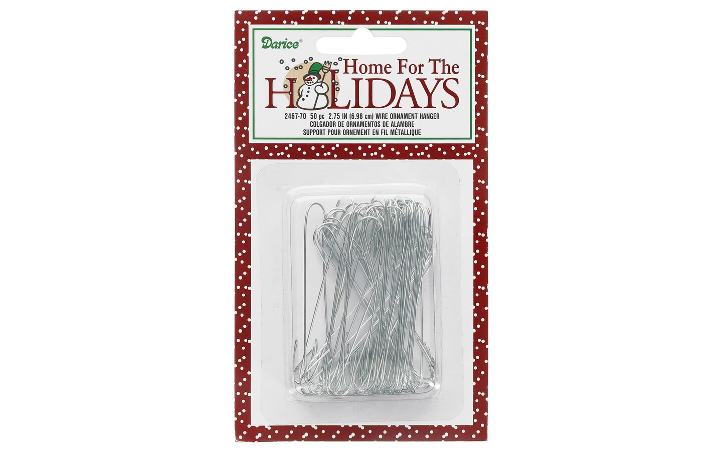 Darice Holiday Christmas Wire Ornament Hanger 50pc