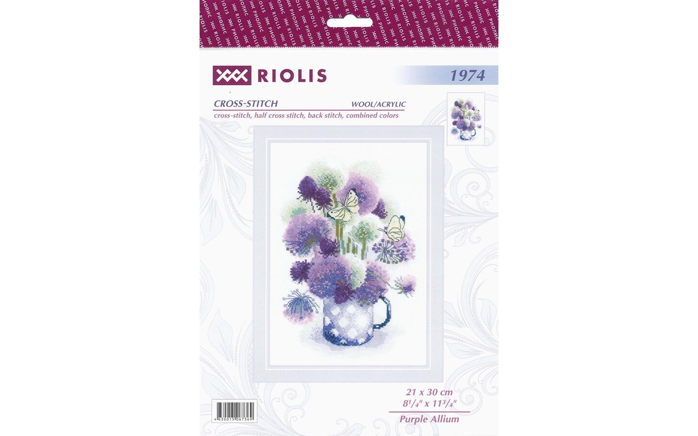 Riolis Cross Stitch Kit Purple Allium