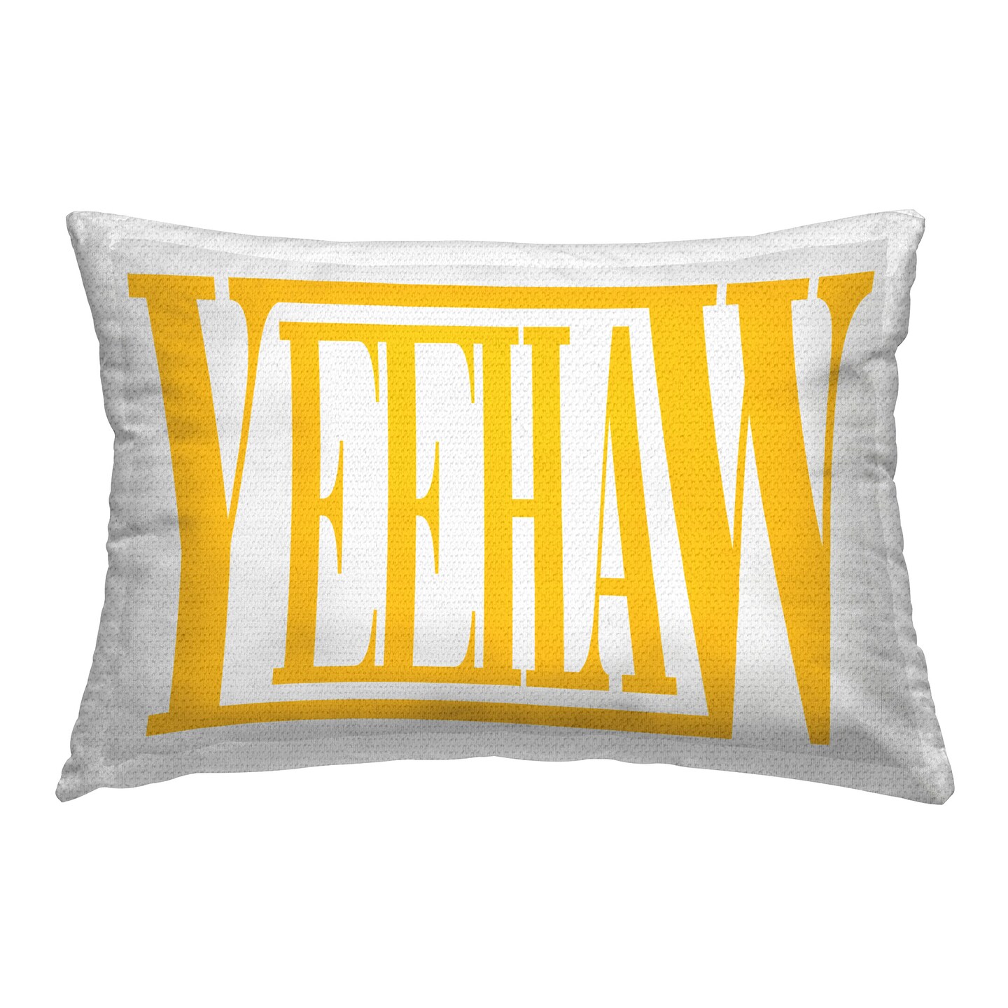 Yeehaw Rodeo Word Design by Grace Popp Outdoor Printed Pillow 