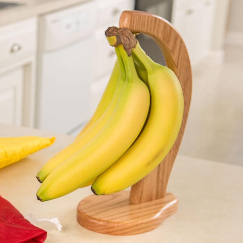 Lehman's Amish-Made Banana Holder, Countertop Stand for Hanging Bananas to Ripen, Wood