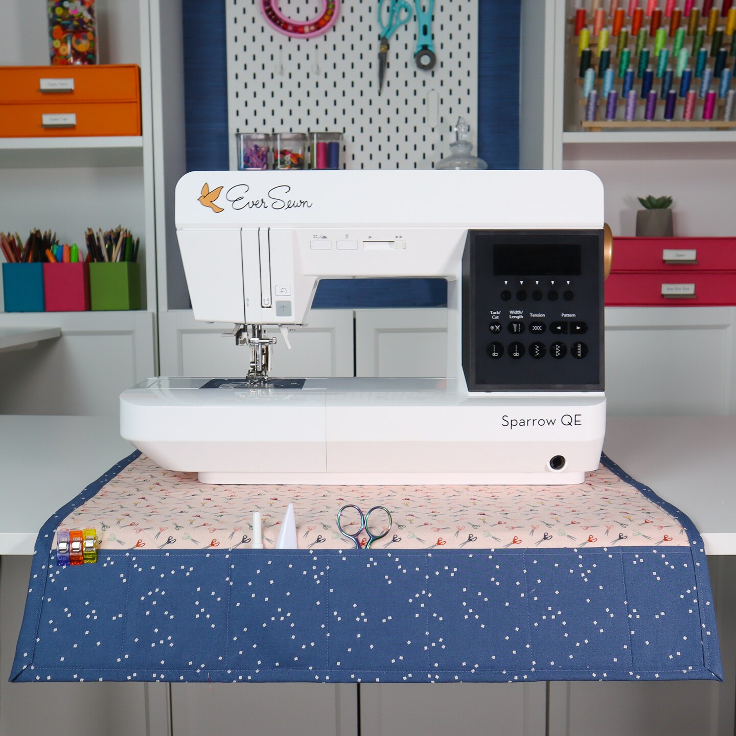Crosscut Sewing Co.® Sewing Machine Mat Sewing Project Kit for Beginners with Fabric, Instructions and Video