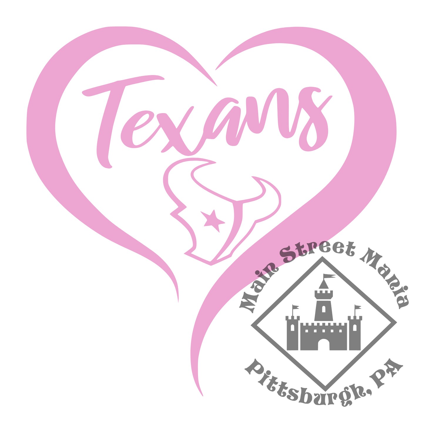 Texans Heart Sticker Decal product 5