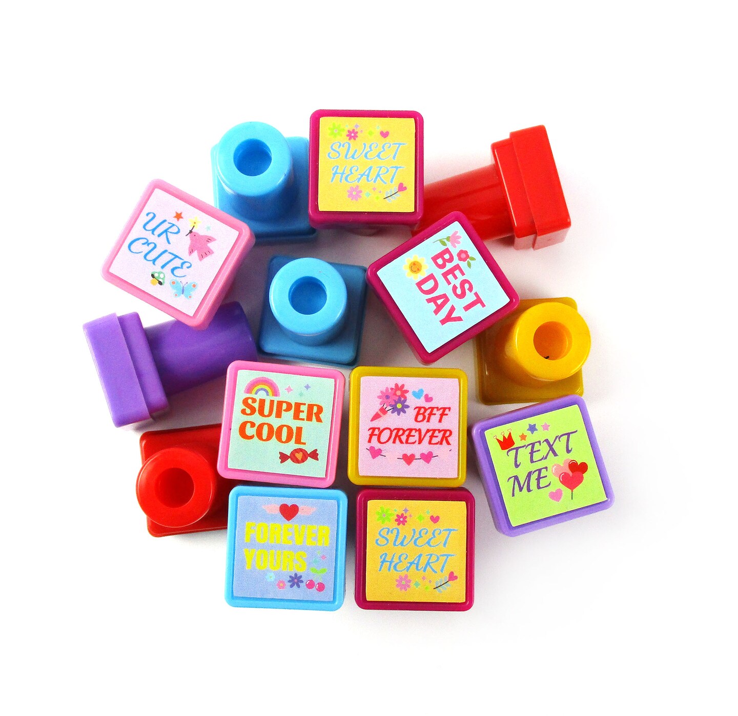 Valentine&#x27;s Day Dual Color Self-Inking Stamper - 24 pcs