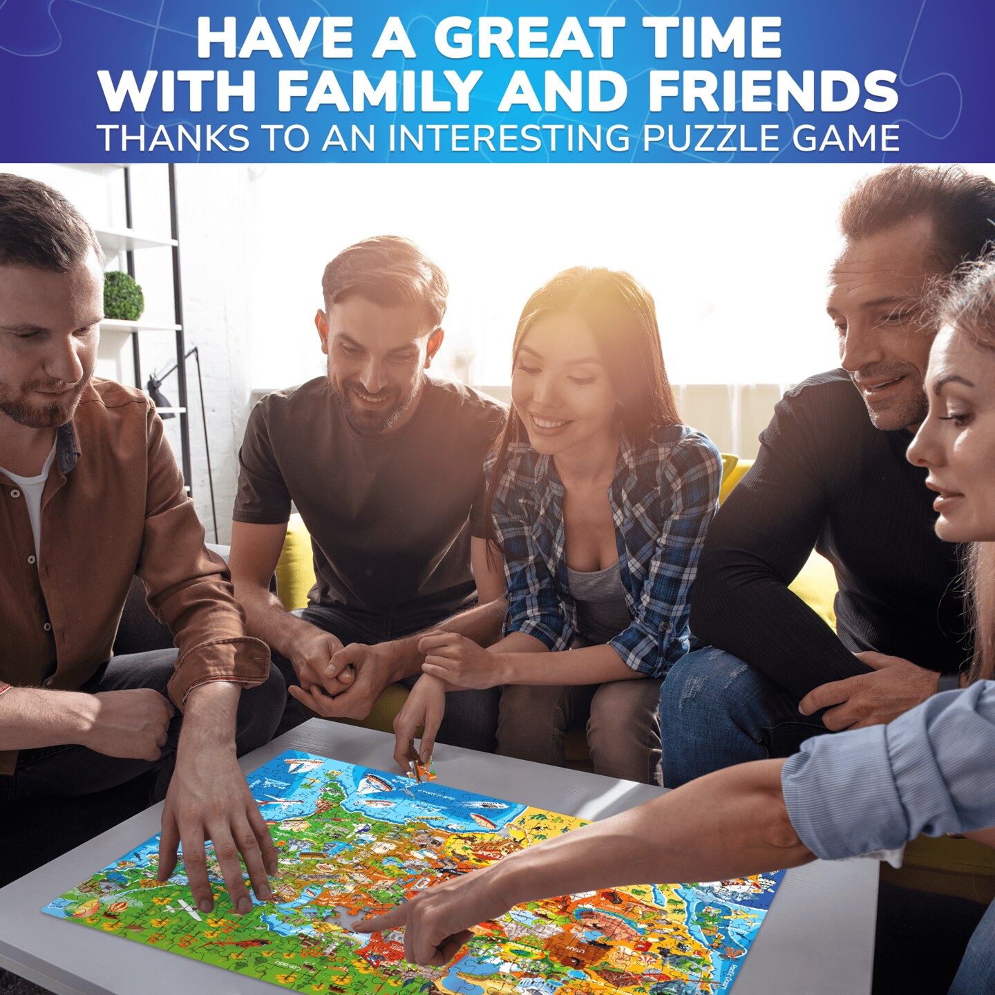 1000 Pcs Puzzles for Adults 3 Set | USA, World Maps &#x26; Space