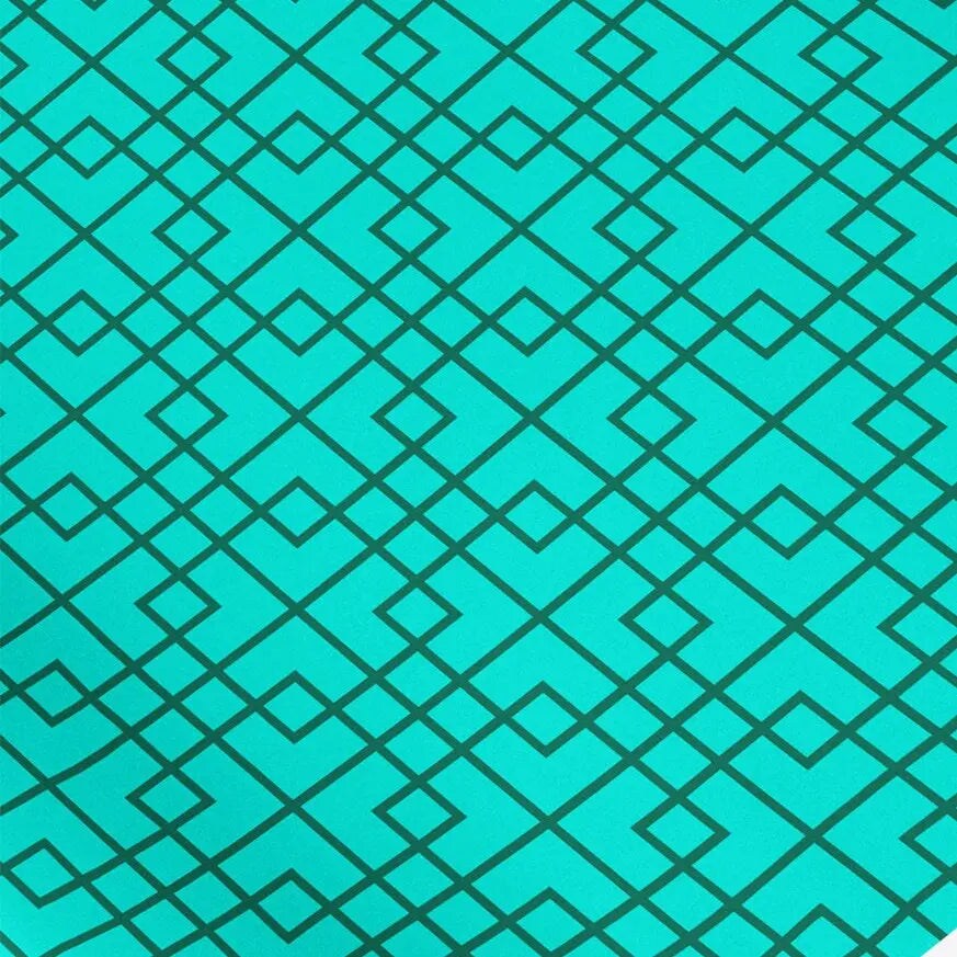 Turquoise Chinese Lattice Gift Wrap