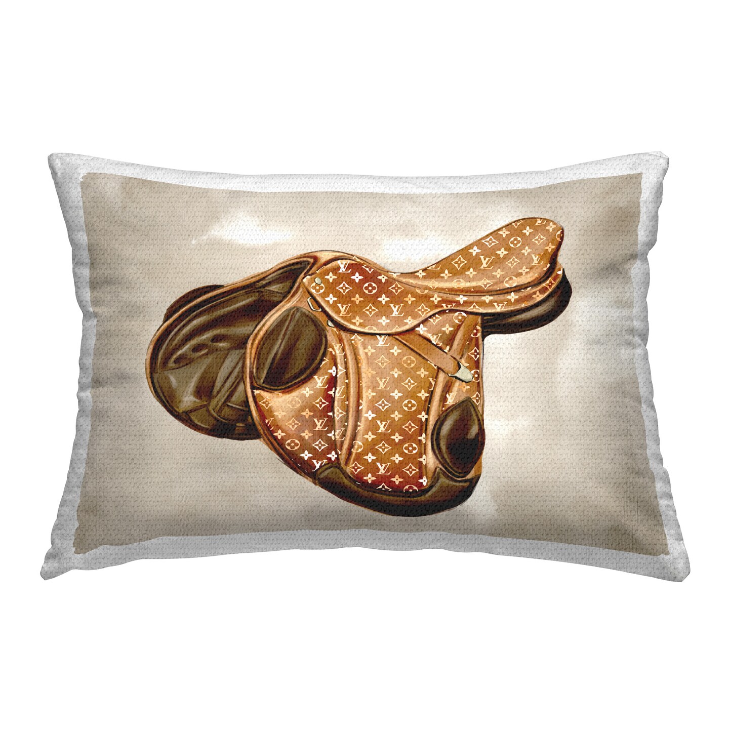 Designer Equestrian Saddle Design by Ziwei Li Outdoor Printed Pillow