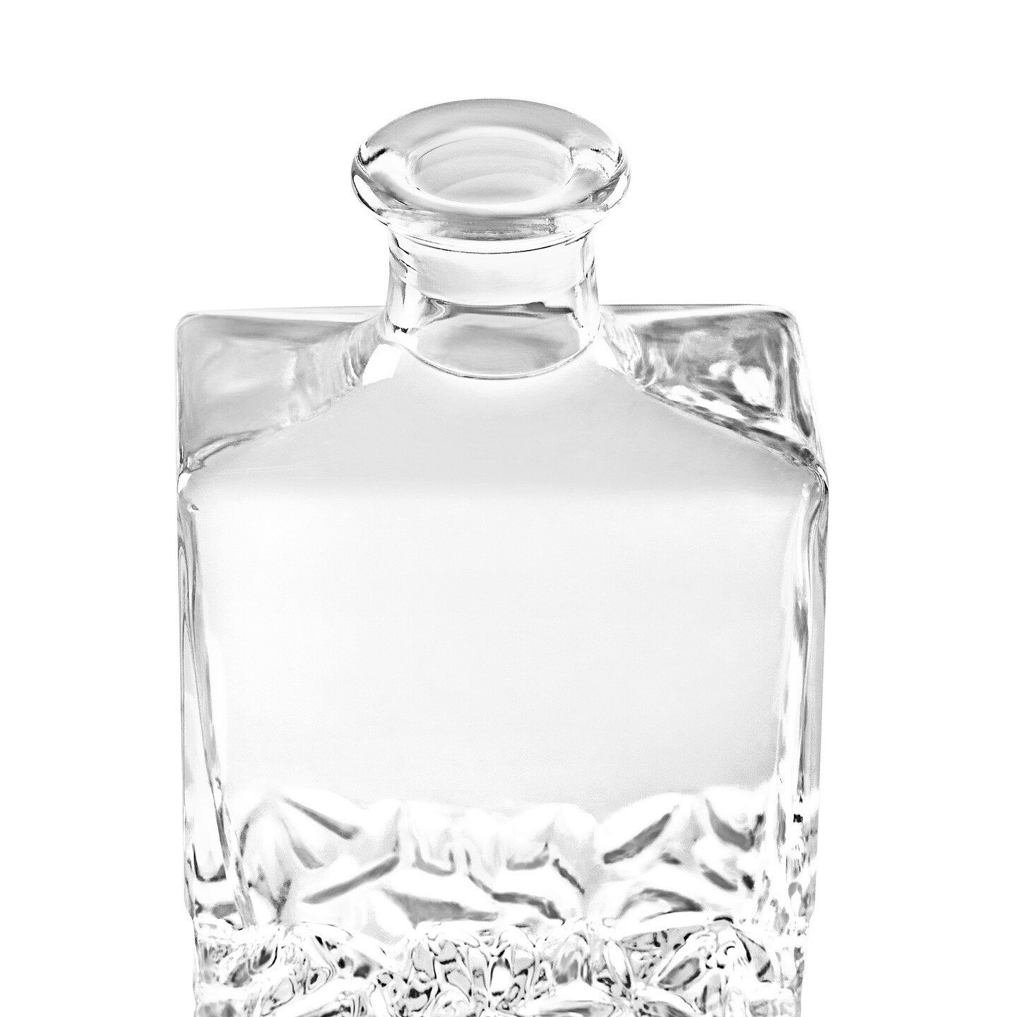 Makerflo Customizable Decanter with Airtight Stopper 24 oz | Liquor Decanter Bottle for Wine, Scotch, Bar, Ideal for DIY Personalization - Laser Engraving, UV DTF, Vinyl, Epoxy, Individually Wrapped
