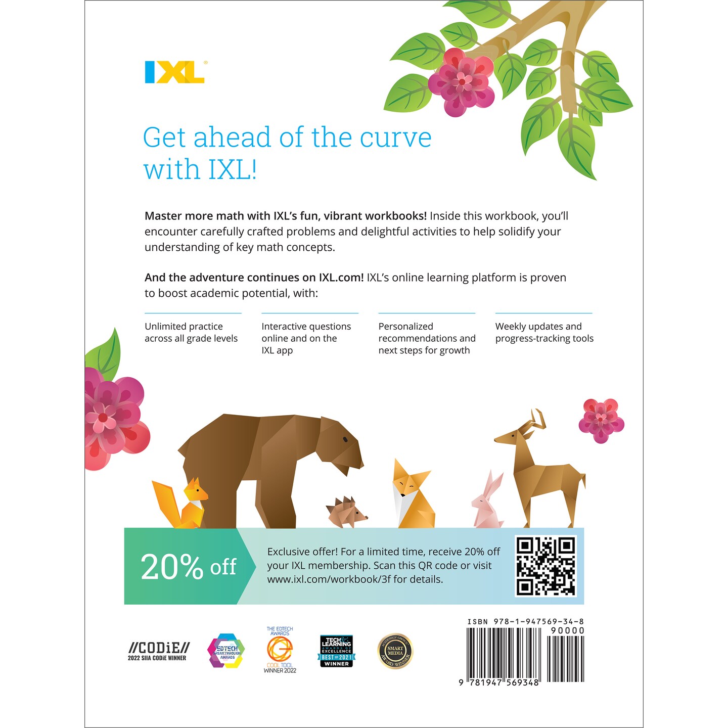 IXL Fractions 3rd Grade Math Workbook, Mathematics Book for Kids Ages 8-9 Covering Addition, Subtraction, Multiplication, Division, and Comparing With Part and Mixed Numbers