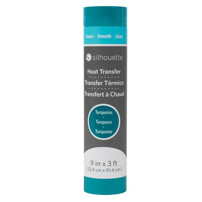 Silhouette Smooth Heat Transfer - 9&#x22; - Turquoise