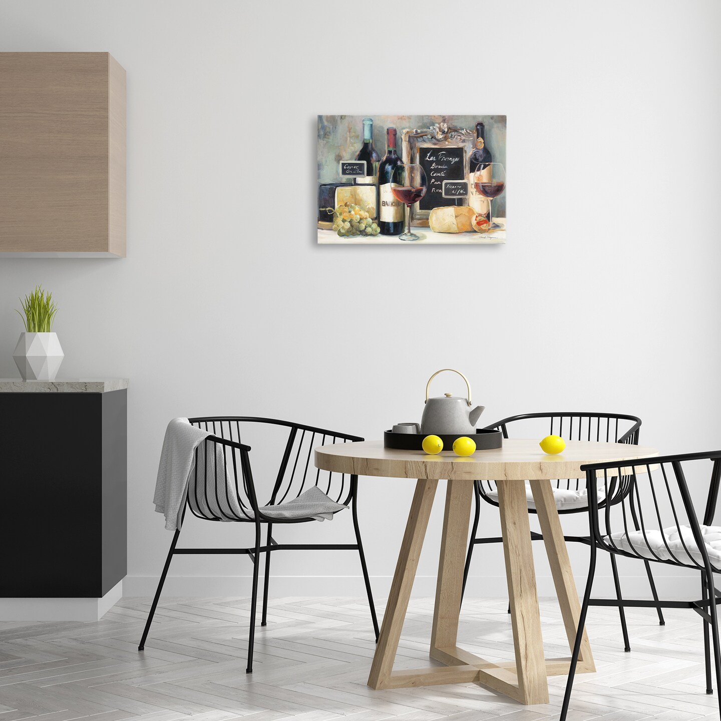 Stupell Industries Parisian Wine &#x26; Cheese Canvas Wall Art Design by Marilyn Hageman