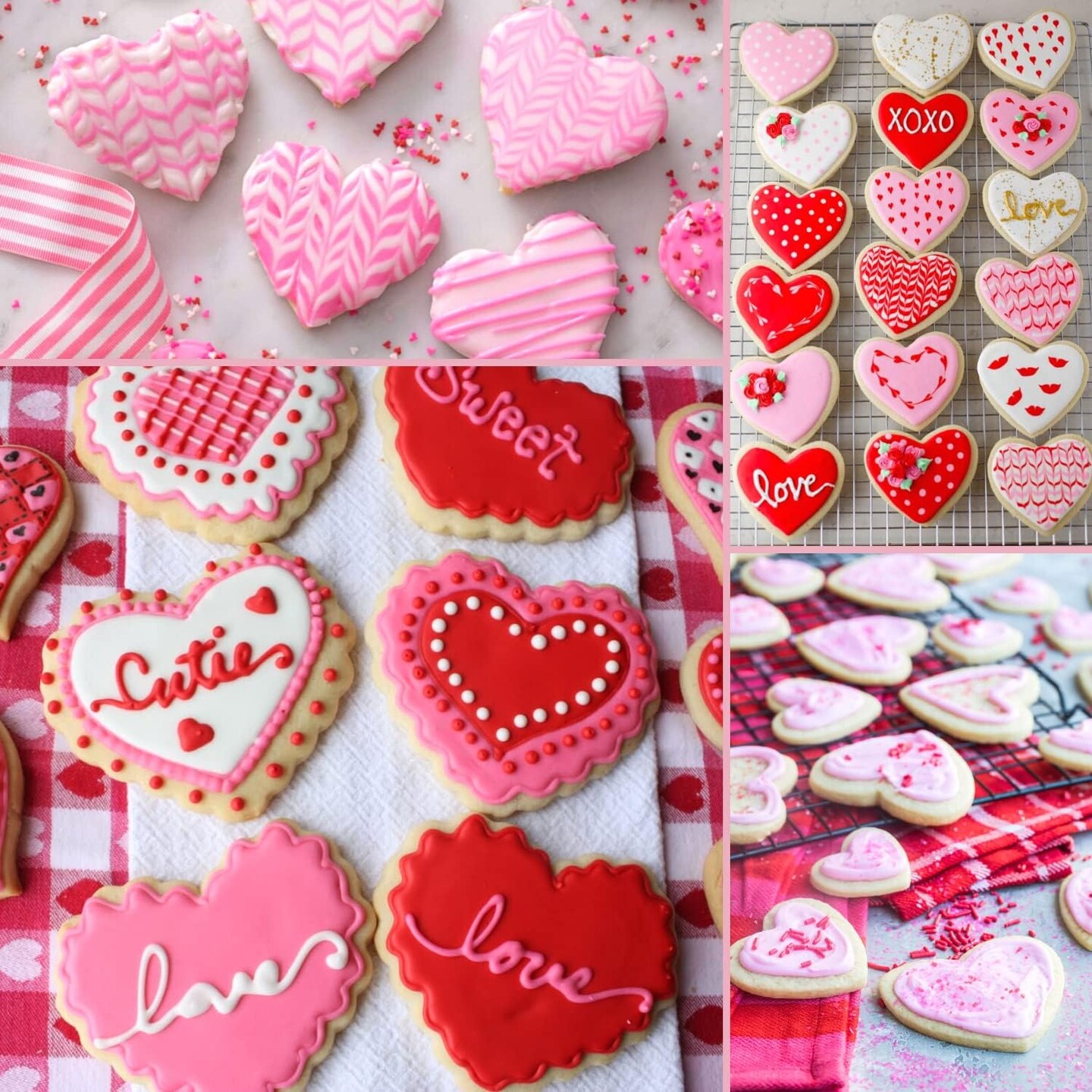 Valentine&#x27;s Day Cookie Cutters Set 5 Pcs Stainless Steel Heart Biscuit