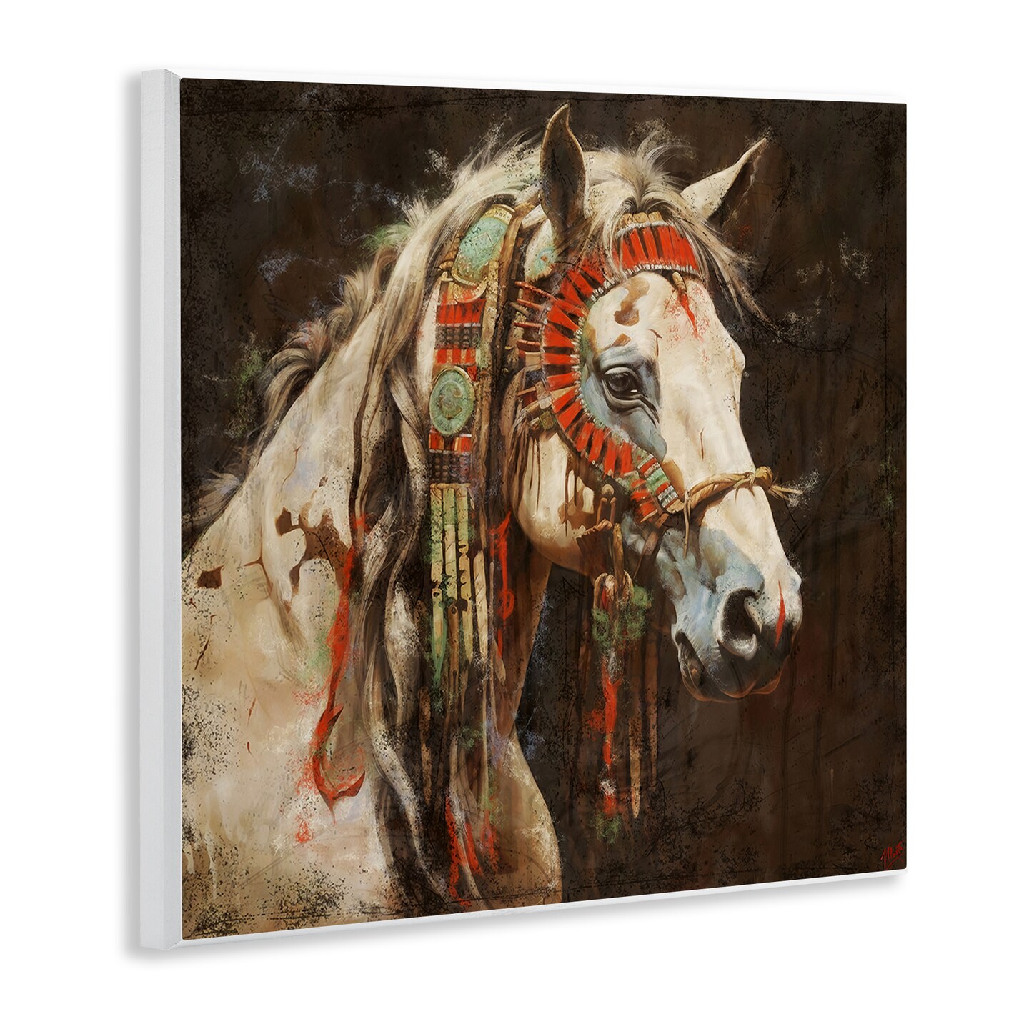 Stupell Industries Strong Traditional Horse Wall Plaque Art Design by Marta Wiley