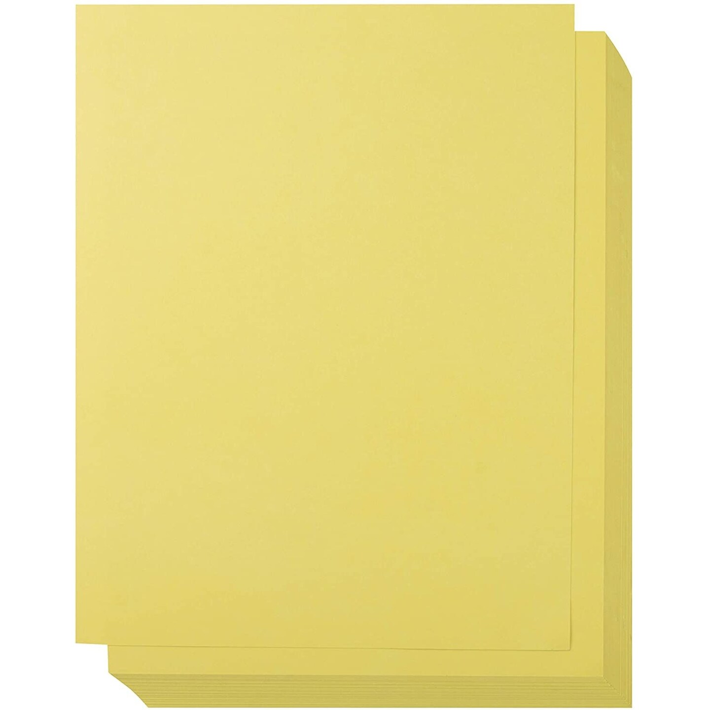 Sustainable Greetings Yellow Colored Offset Cardstock Paper, Laser Printer Compatible (8.5 x 11 in, 50 Pack)