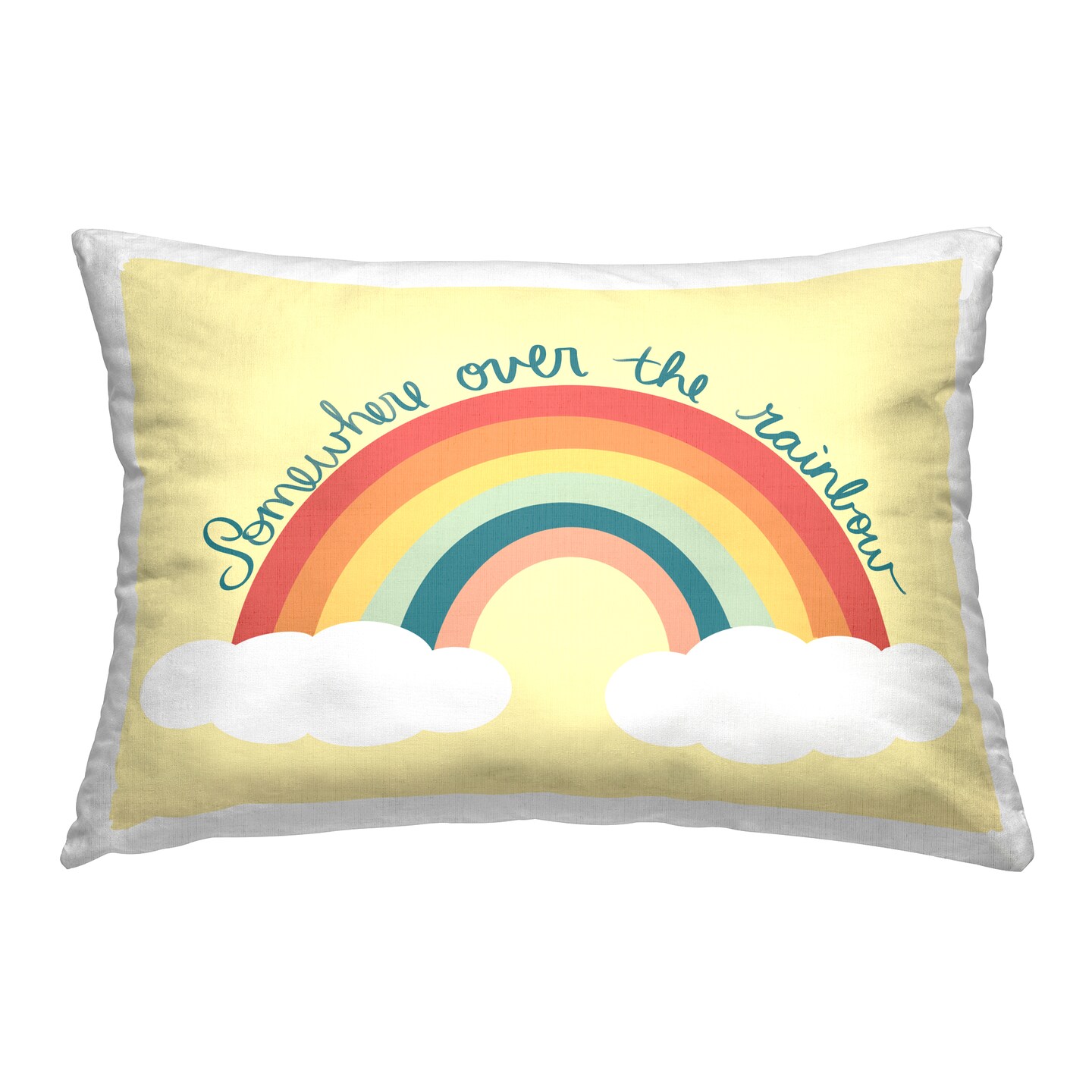 Somewhere Over Rainbow Decorative Printed Throw Pillow Design by Ashley Singleton, 14 x 7 x 20