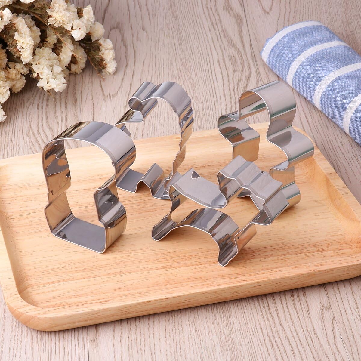 12-Piece Christmas Cookie Cutter Set - Gingerbread, Tree &#x26; More
