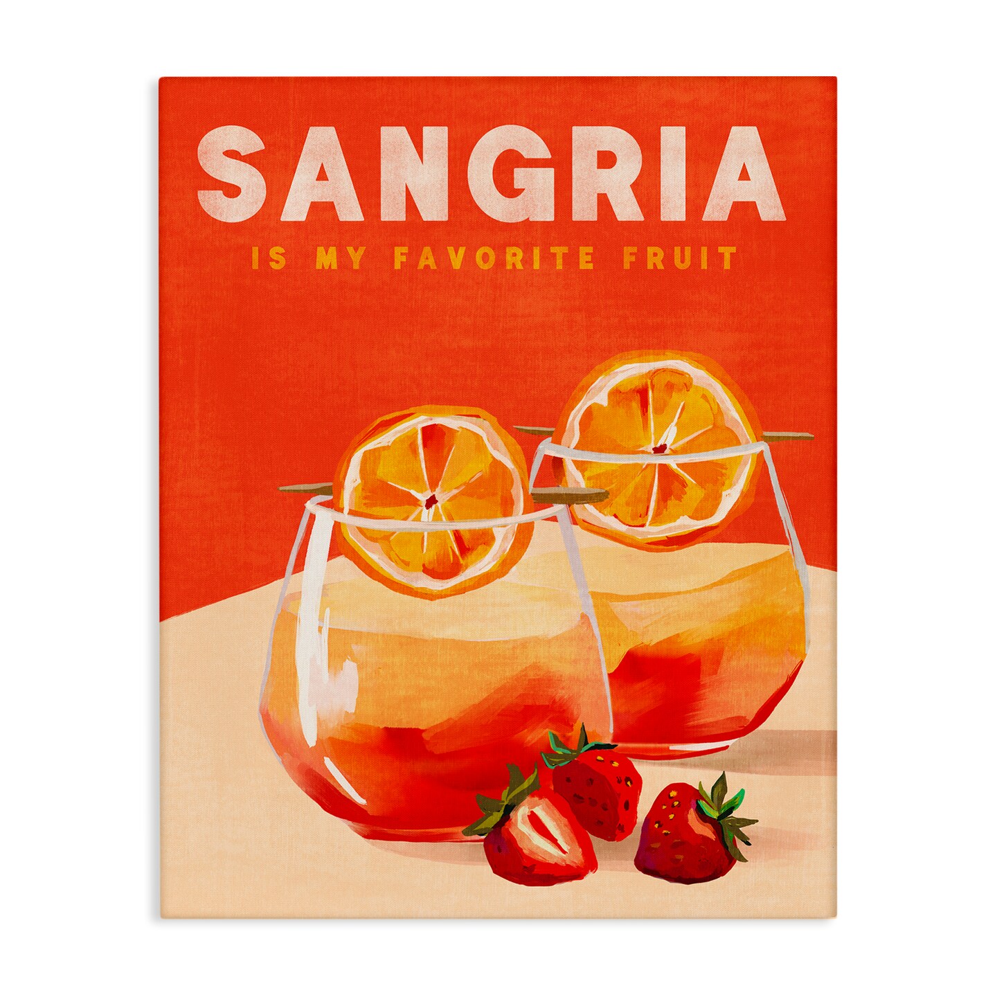 Stupell Industries Sangria Favorite Fruit Canvas Wall Art Design by The Whiskey Ginger