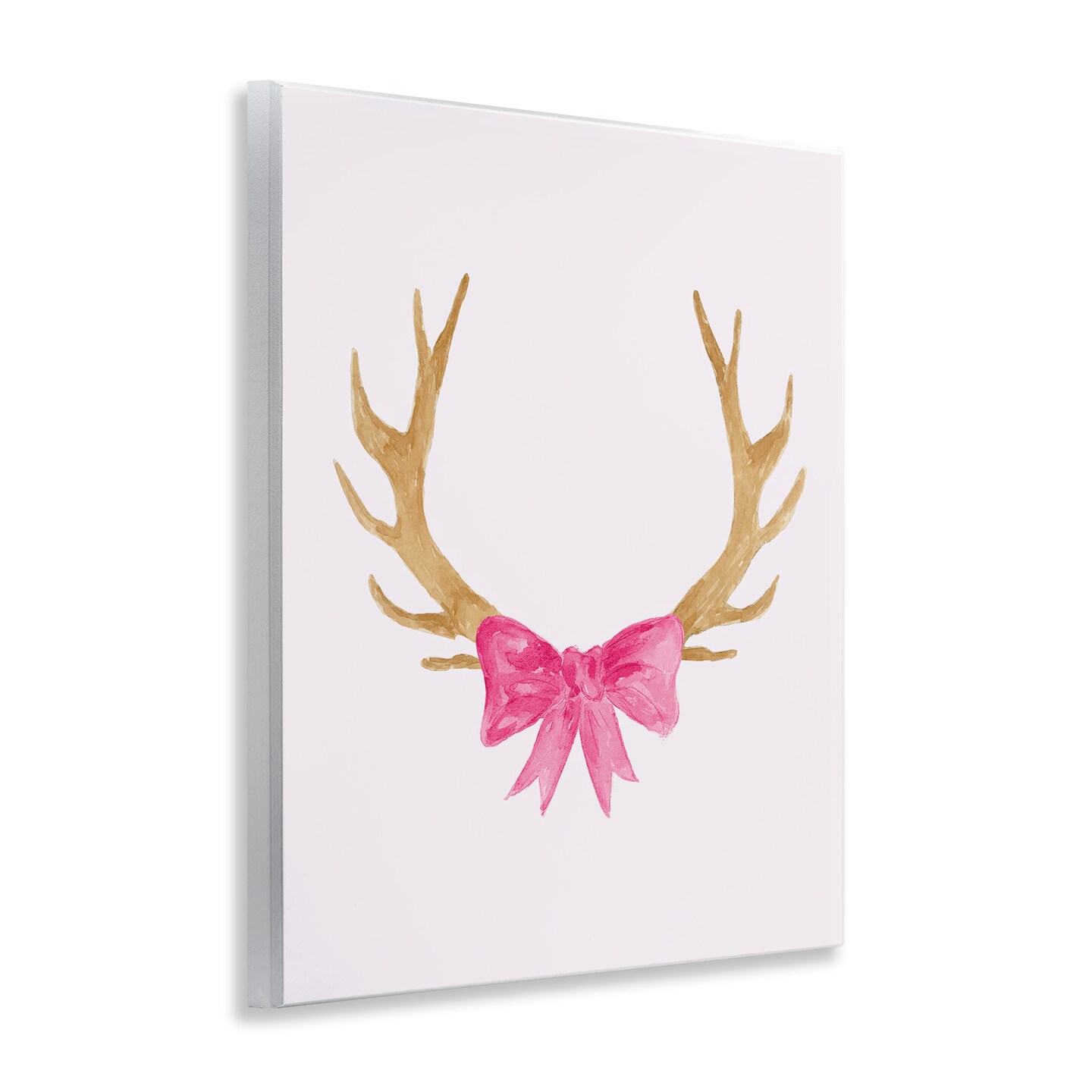 Stupell Industries Bow On Deer Antlers Wall Plaque Art Design by Lucille Price