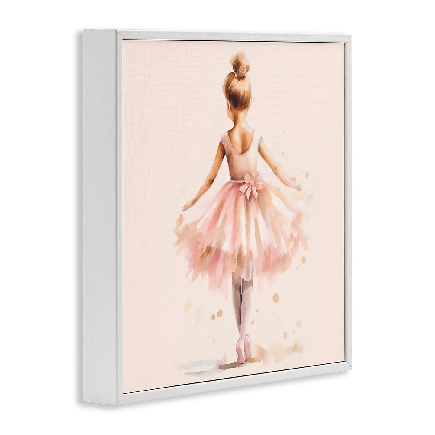 Stupell Industries Stepping Ballerina in Tutu Framed Giclee Wall Art Design by Andrea Haase