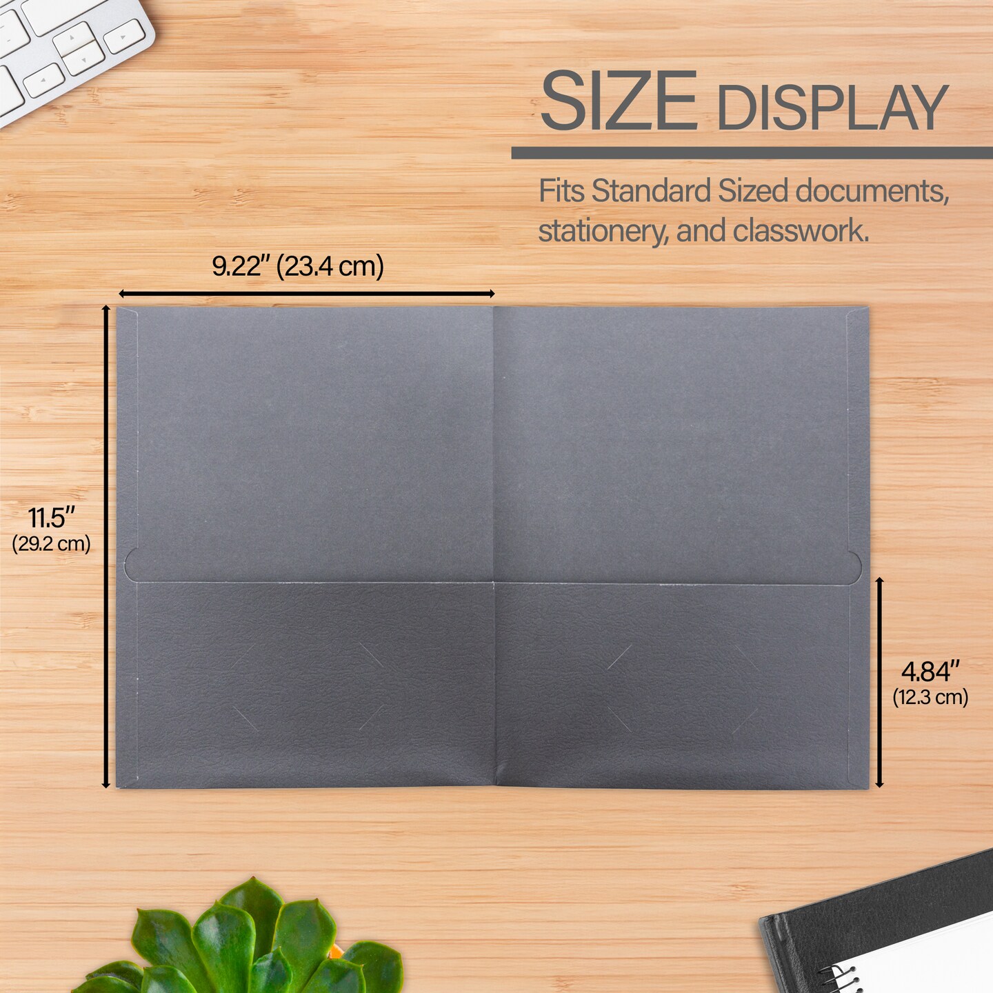 BAZIC 2-Pockets Portfolios Premium Assorted Color (25/Box)