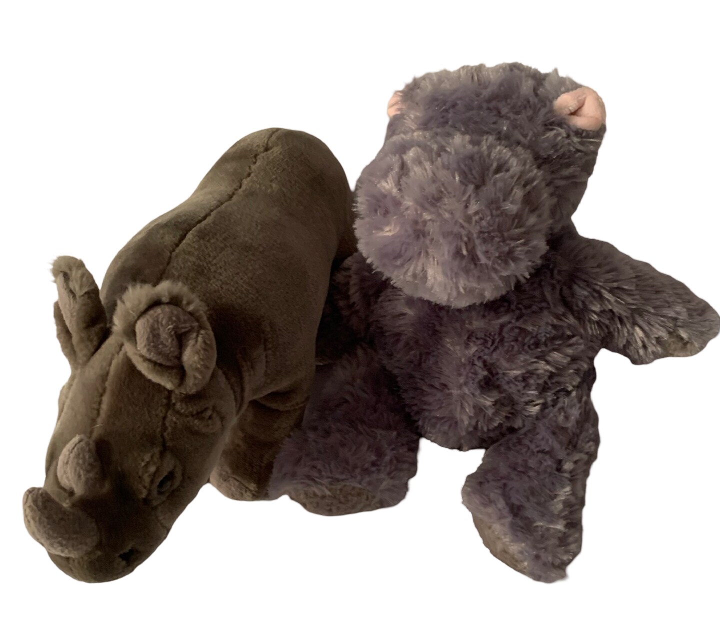 Weighted plush rhino or hippopotamus with 3 lbs, washable weighed ...