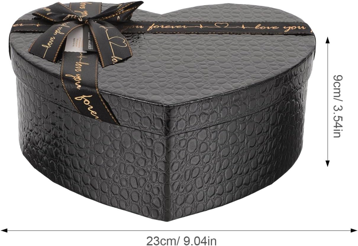 Box heart box creative container with cover paper case heart shaped boxes for flowers Christmas box black suit Souvenir heart boxes for flowers Box decorate