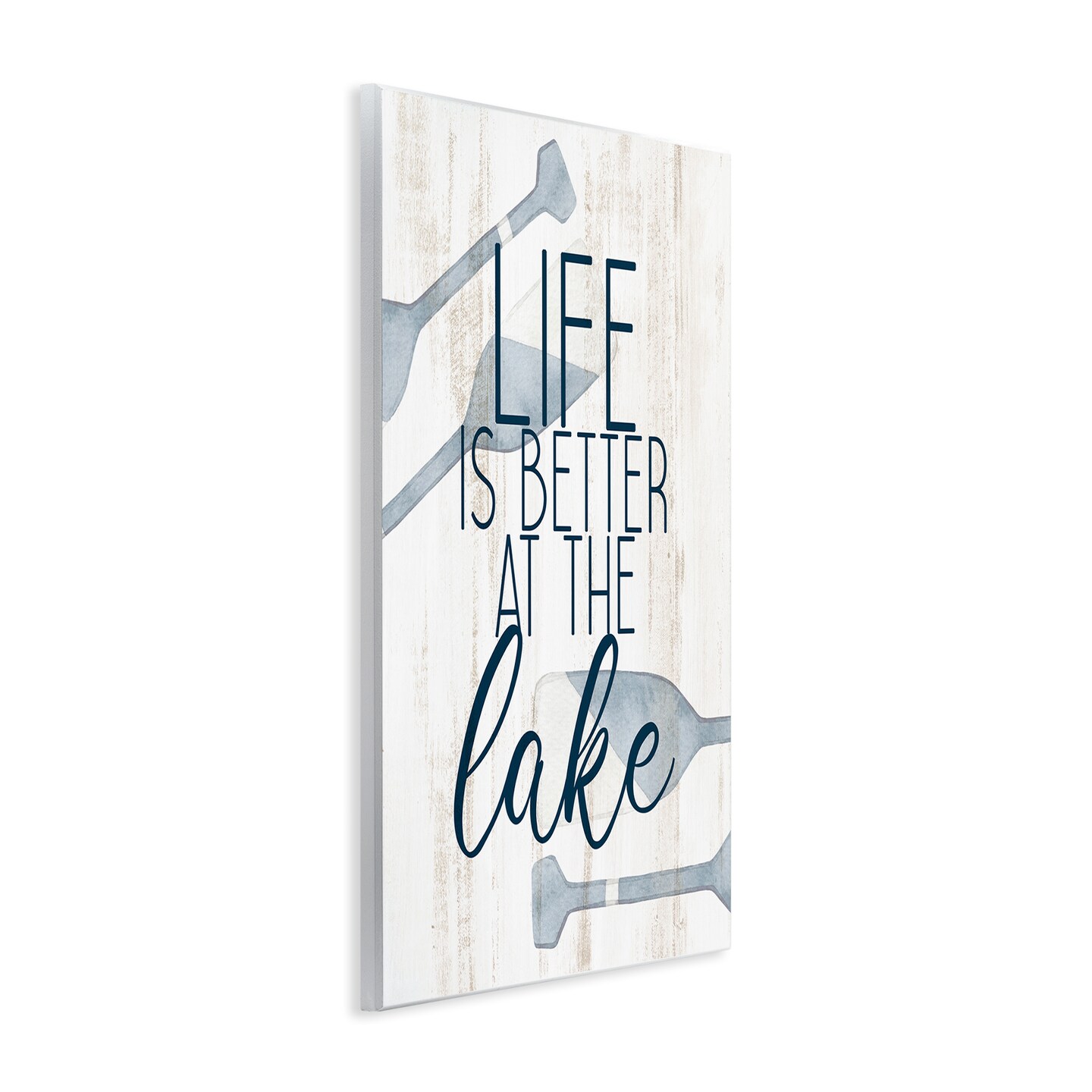 Stupell Industries Better at Lake with Oars Wall Plaque Art Design by Kim Allen