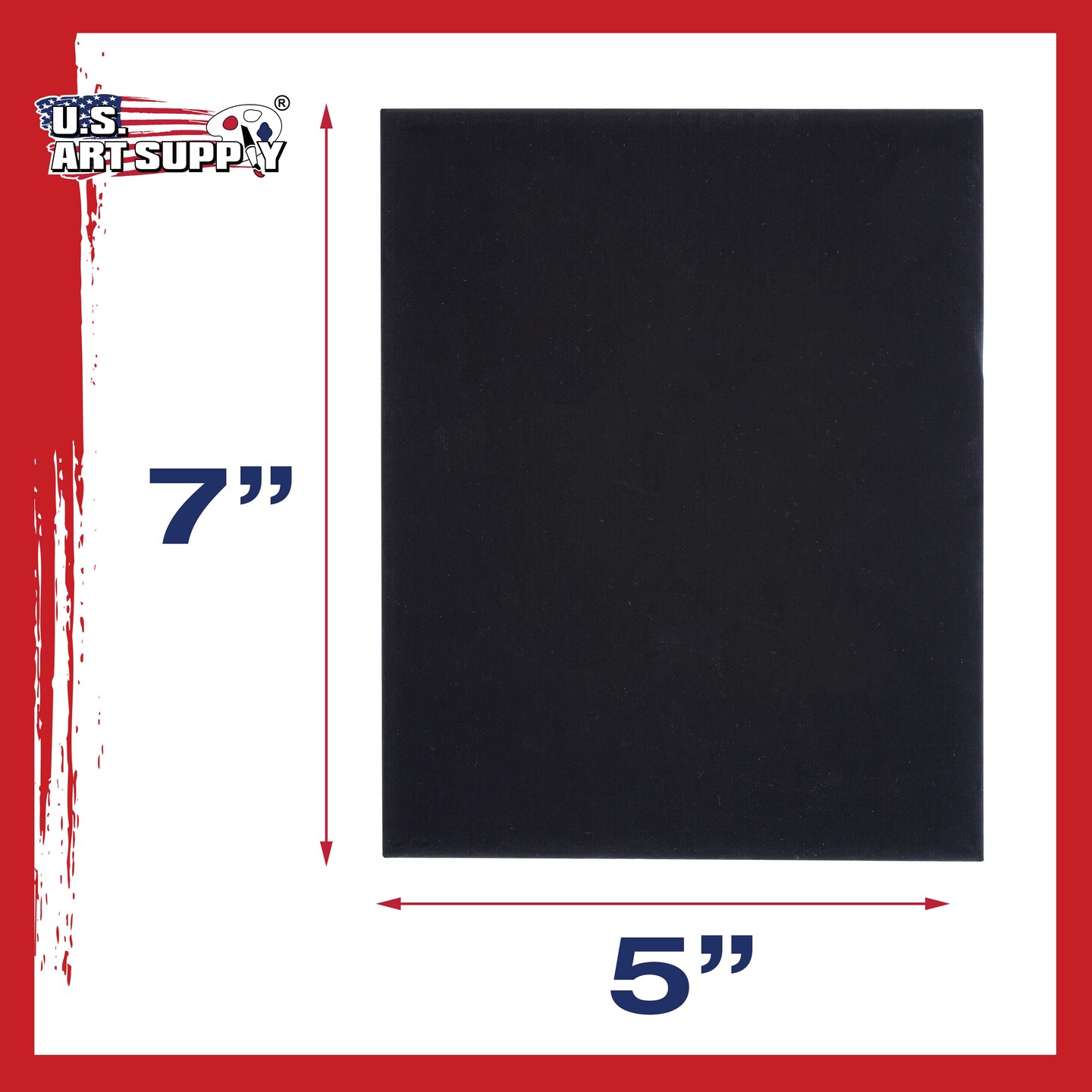 5&#x22; x 7&#x22; Black Professional Artist Quality Acid Free Canvas Panel Boards for Painting 6-Pack