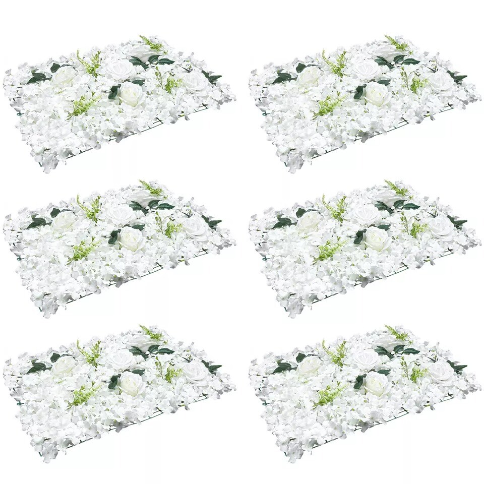 For Wedding Party Decor Hydrangea Panel Bouquet 6 PCS Artificial Flower Wall