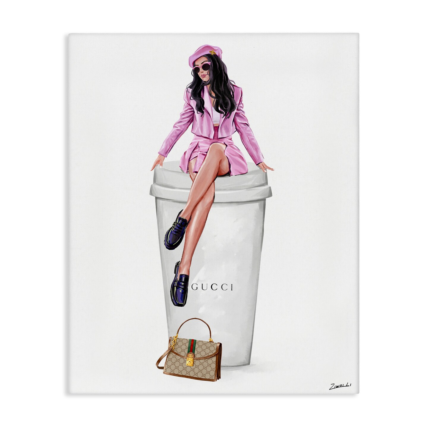 Stupell Industries Brunch Coffee Fashionista Canvas Wall Art Design by Ziwei Li