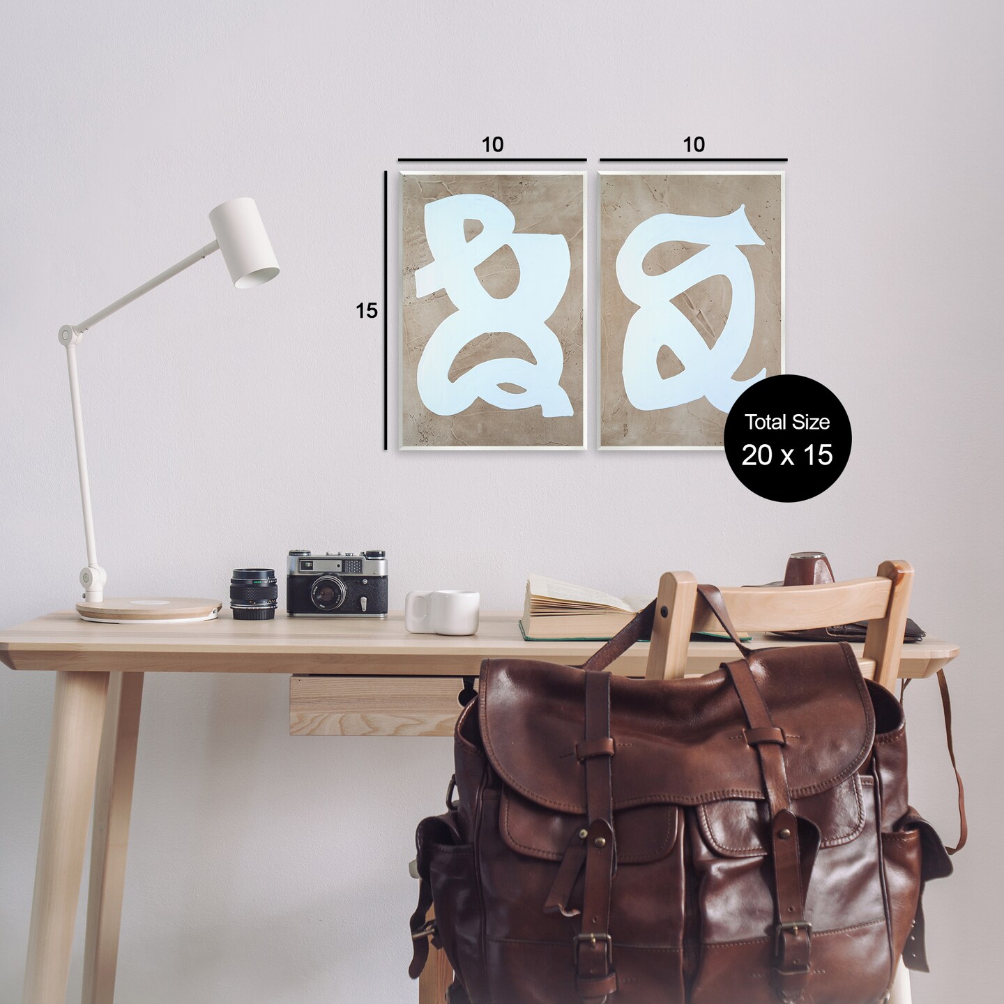 Stupell Industries Abstract Squiggle Line 2 pc Wall Plaque Art Set Design by Vanna Lam