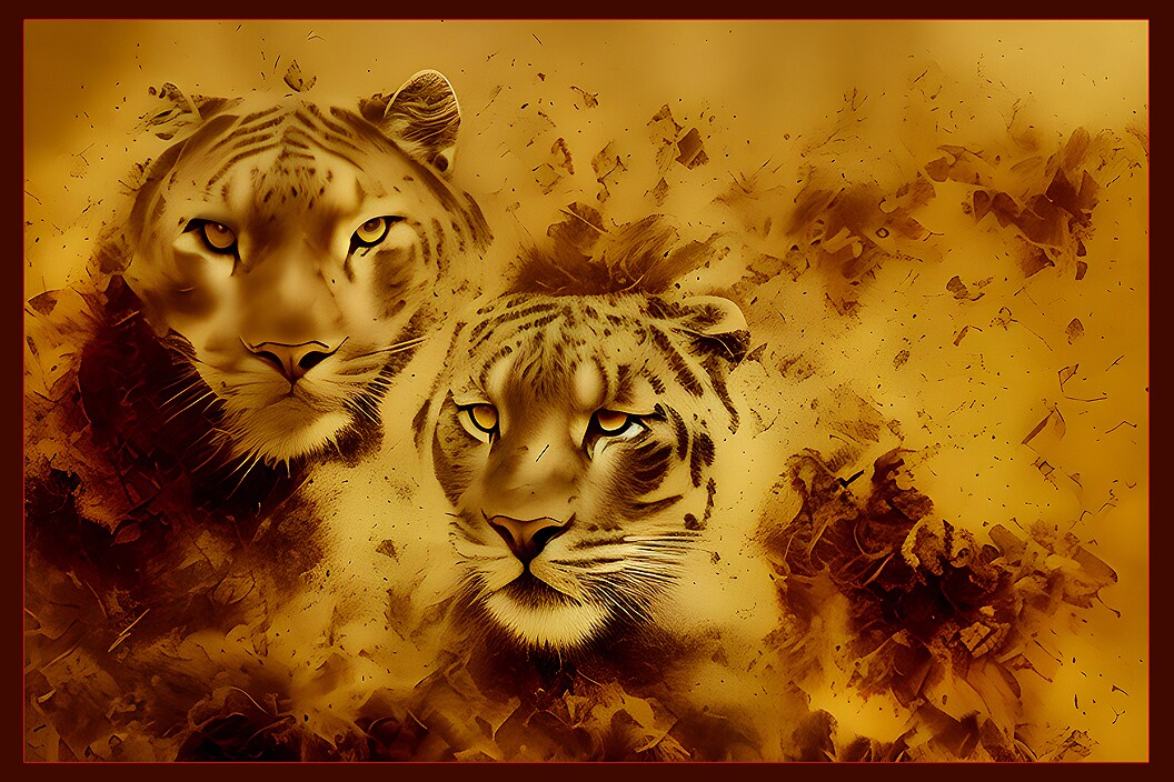 The Twins | Wildlife Wall Art Print | Home | Office Decorations