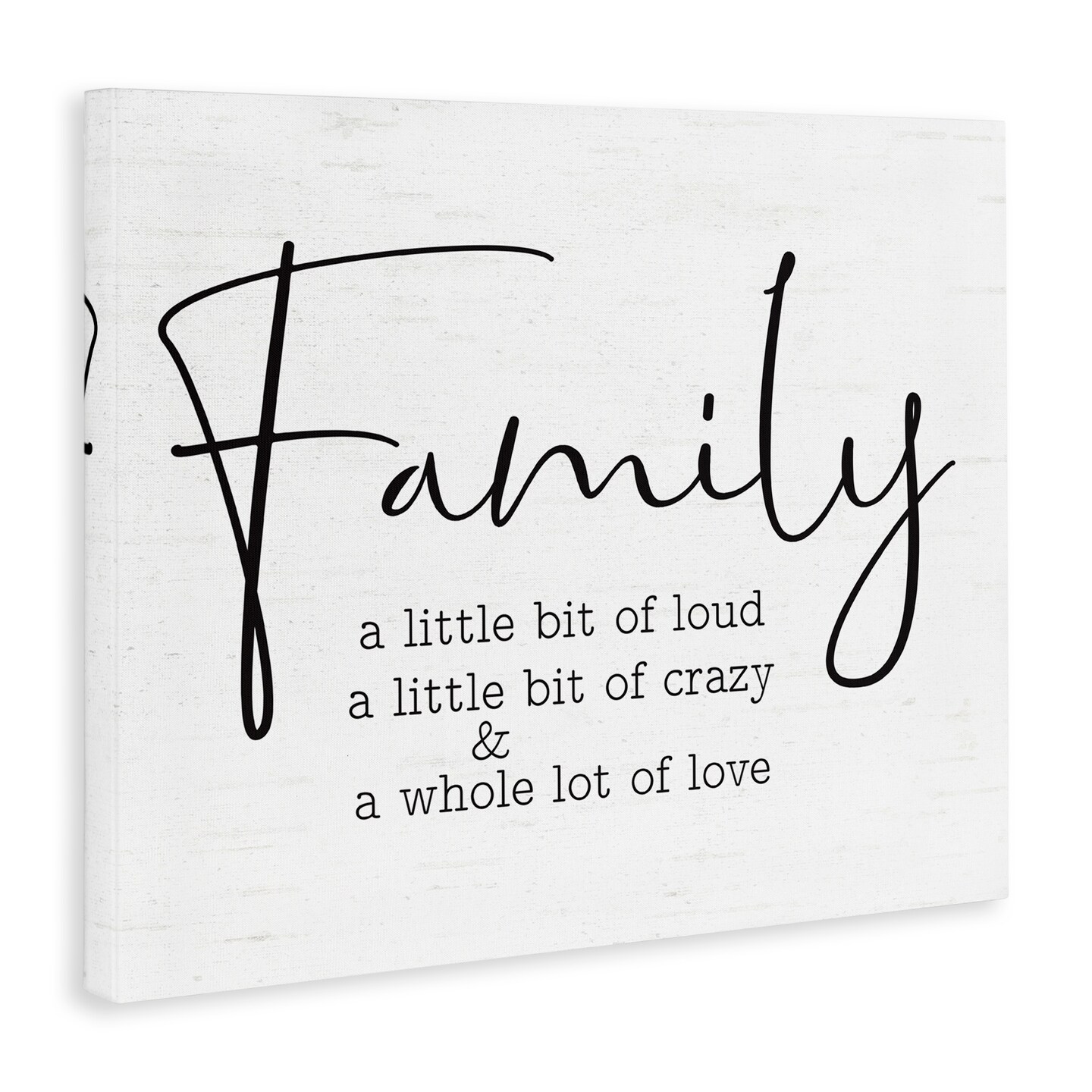 Stupell Industries Loud Crazy Love Family Canvas Wall Art Design by ...