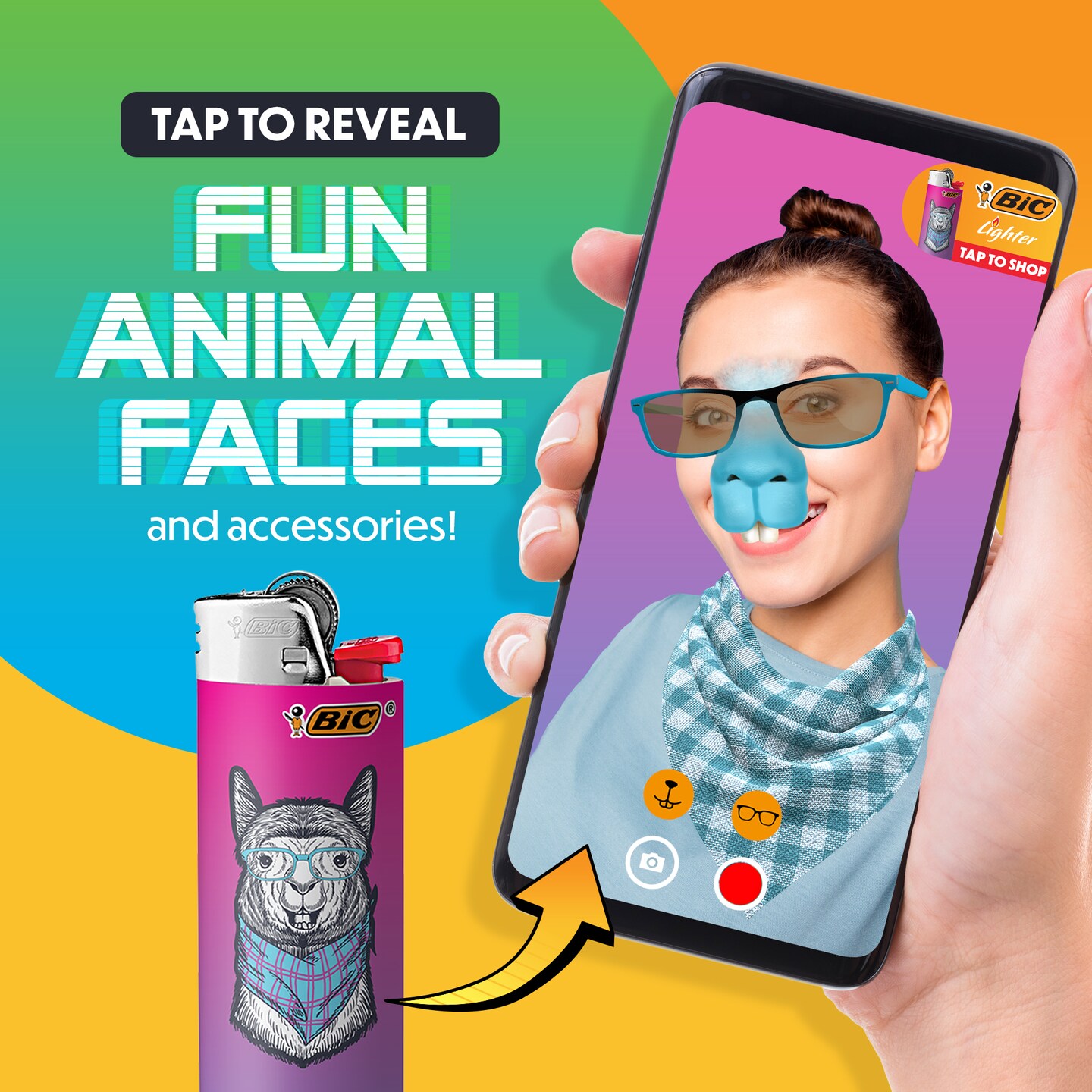 BIC Maxi Special Edition Augmented Reality Pocket Lighters, Child-Resistant and Reliable, 6-Pack