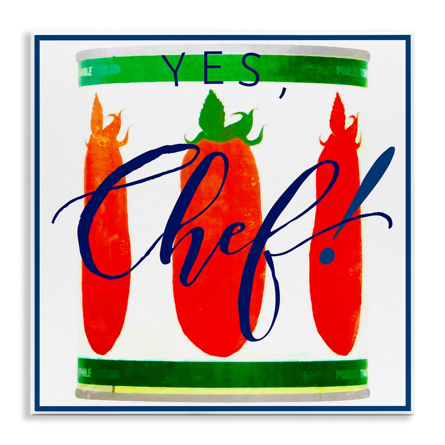 Stupell Industries Yes Chef Canned Goods Wall Plaque Art Design by Graffi*tee Studios