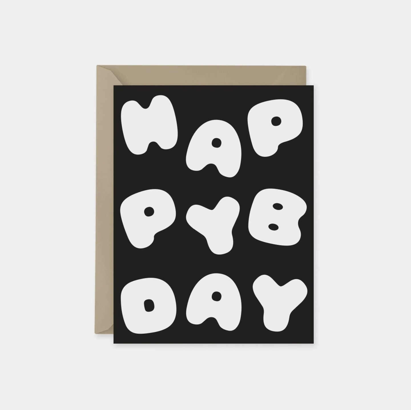 Happy Birthday Puffy Typography Card,