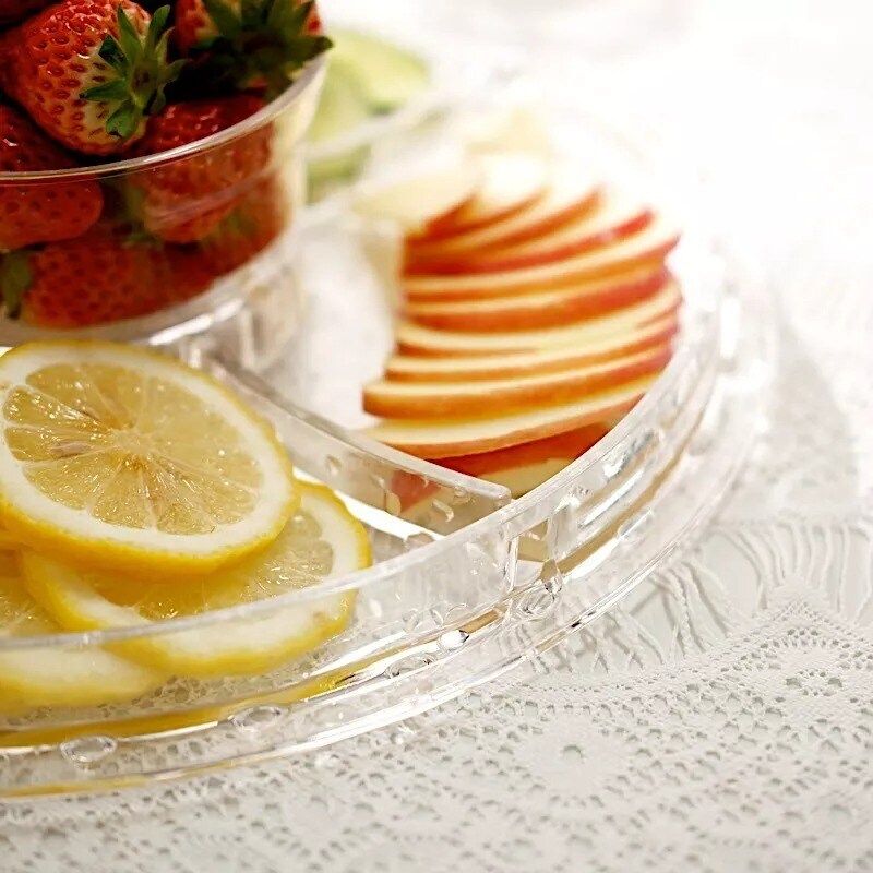 12-Inch Clear Acrylic CAKE STAND Dome 6 in 1 MULTIFUNCTIONAL SERVING PLATTER