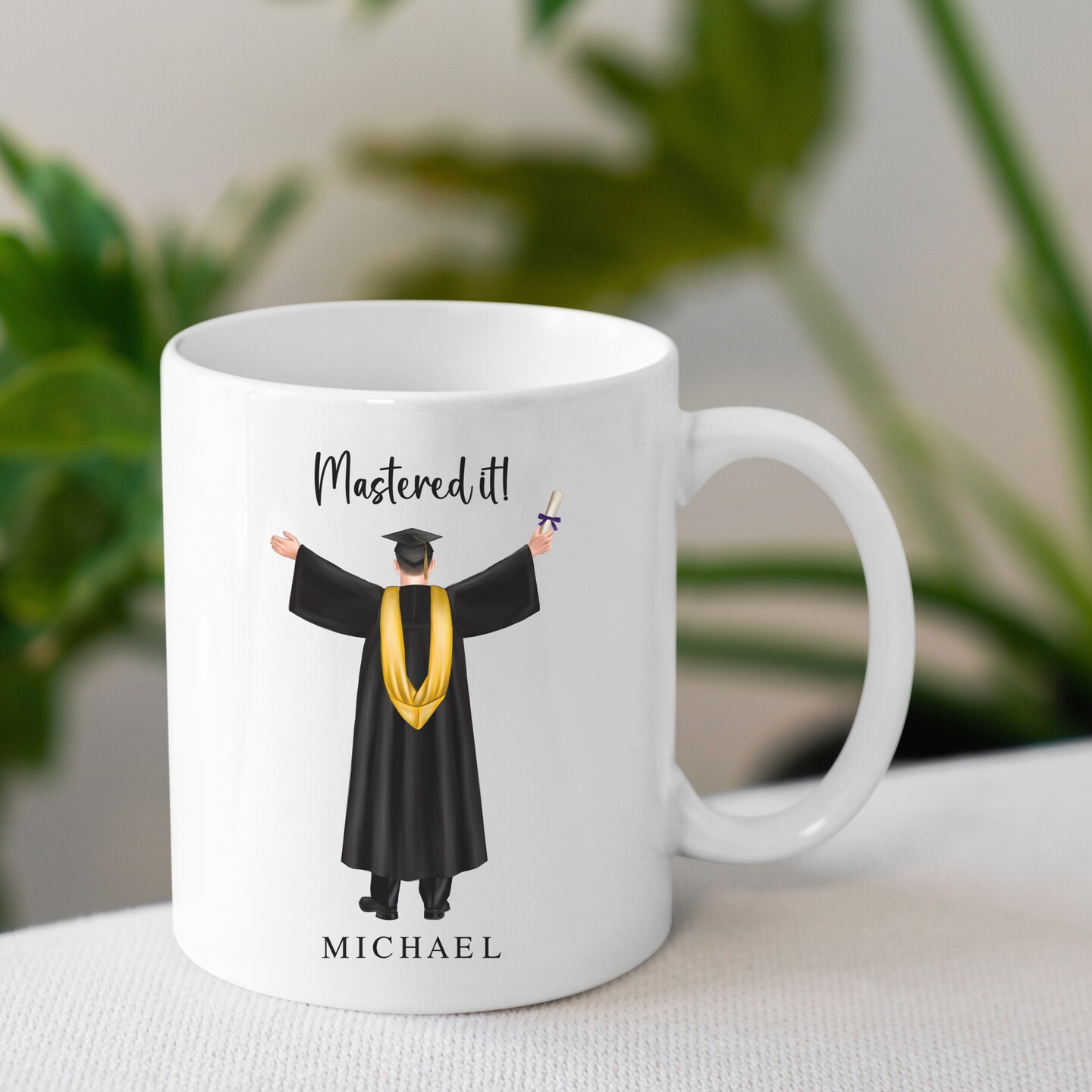 Master's Degree Graduation Gift, Him, Her, Custom Graduation Mug Mastered It College Graduate