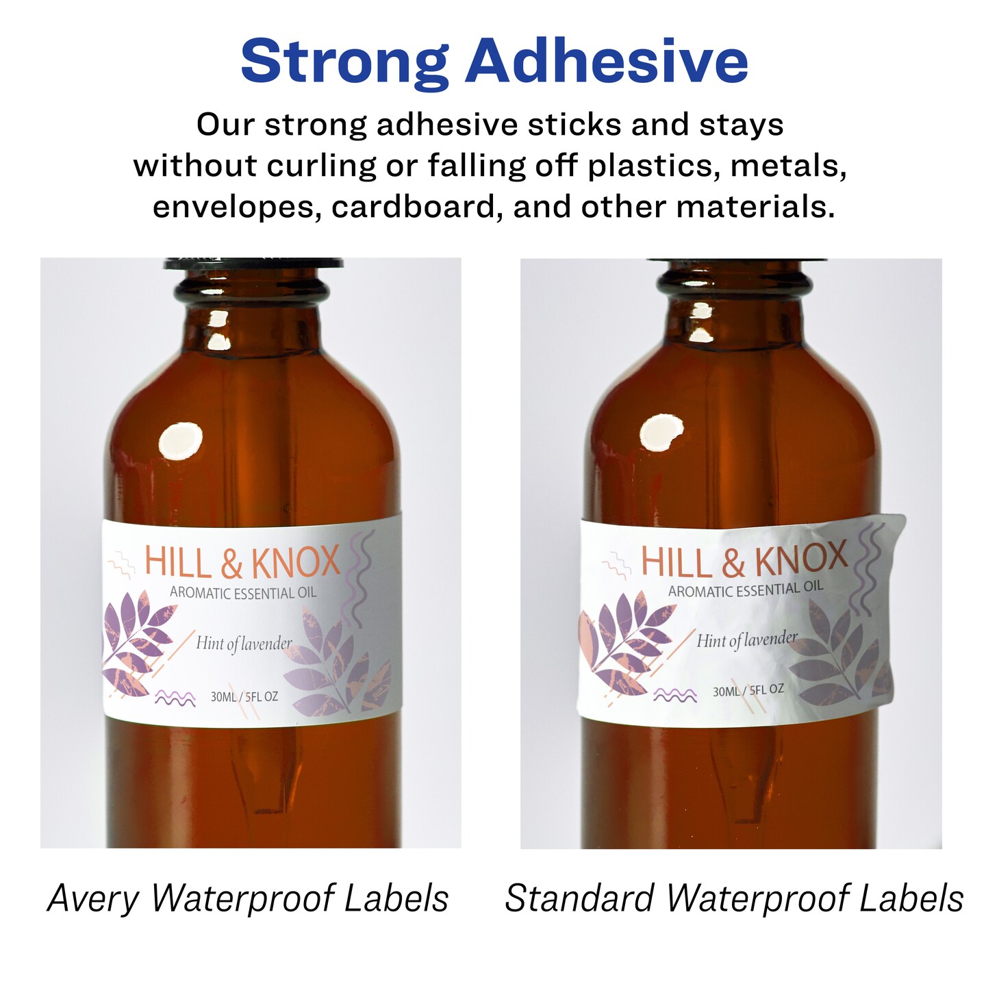 Avery Waterproof Rectangle Labels with Sure Feed, .5&#x22; x 1.75&#x22;