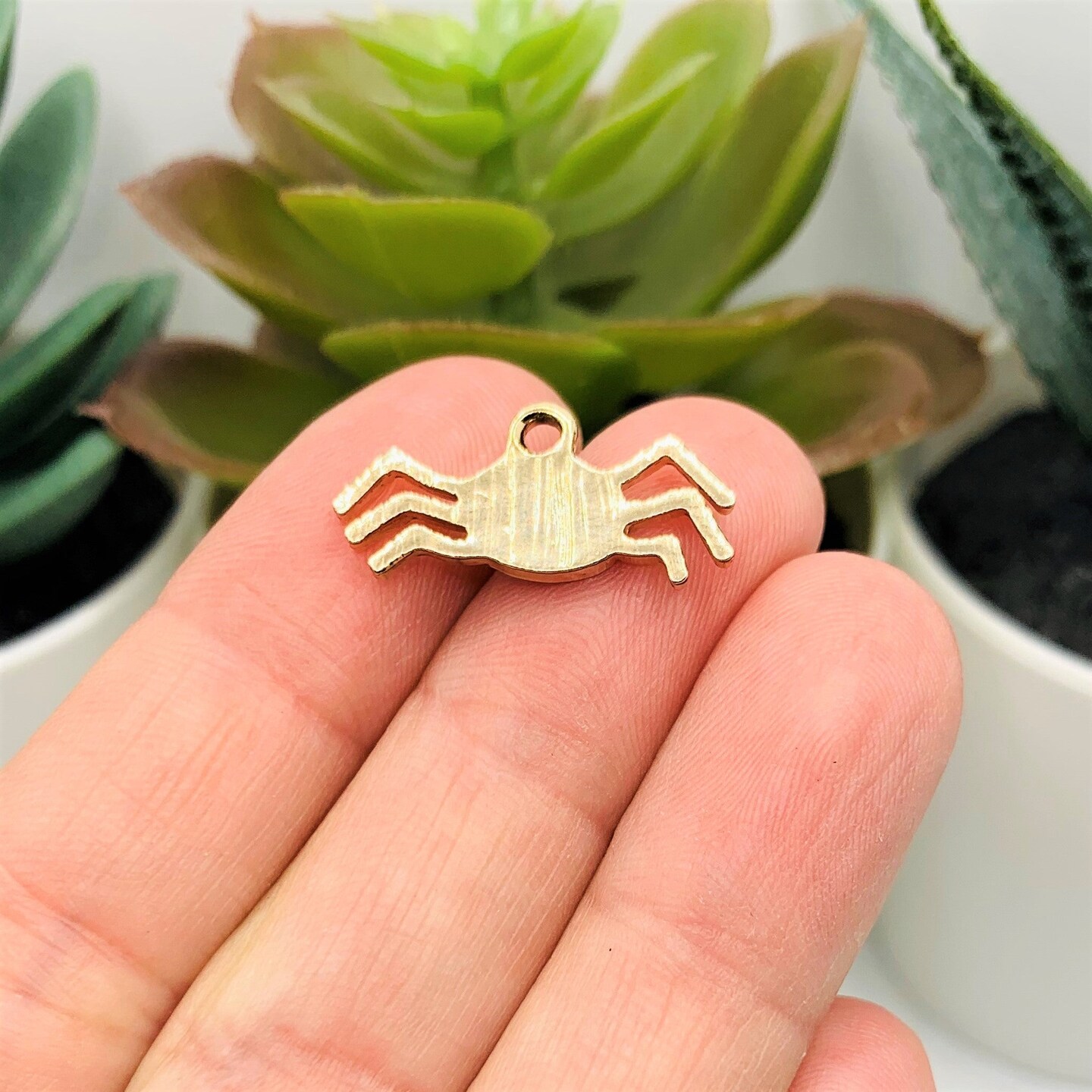 4, 20 or 50 Pieces: Cute Black Enamel Spider Charms