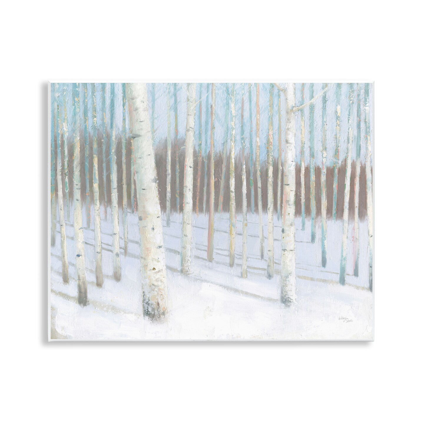Stupell Industries Winter Birch Forest Wall Plaque Art Design by Wellington Studio